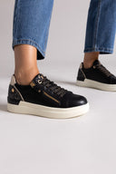 Xti 144233 Sneakers with Zipper - Black Matte - thefashionproject.gr - Xti Footwear