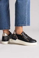 Xti 144233 Sneakers with Zipper - Black Matte - thefashionproject.gr - Xti Footwear