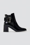 Xti 144315 Patent Ankle Boots with Buckle - Black Patent - thefashionproject.gr - Xti Footwear