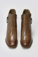 Xti 144315 Patent Ankle Boots with Buckle - Light Brown Patent - thefashionproject.gr - Xti Footwear