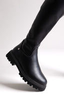 Xti 144392 Suede Over - the - Knee Boots - Black Matte - thefashionproject.gr - Xti Footwear