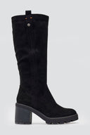 Xti 144393 Suede Stretch Boots - Black Suede - thefashionproject.gr - Xti Footwear