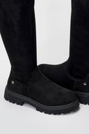 Xti 144393 Suede Stretch Boots - Black Suede - thefashionproject.gr - Xti Footwear