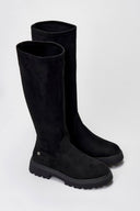 Xti 144393 Suede Stretch Boots - Black Suede - thefashionproject.gr - Xti Footwear