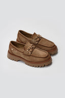 Xti 144459 Suede Flatform Loafers - Beige Suede - thefashionproject.gr - Xti Footwear