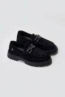 Xti 144459 Suede Flatform Loafers - Black Suede - thefashionproject.gr - Xti Footwear