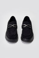 Xti 144459 Suede Flatform Loafers - Black Suede - thefashionproject.gr - Xti Footwear