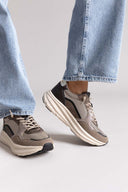 Xti 144686 Chunky Sneakers Mixed Materials - Bronze - thefashionproject.gr - Xti Footwear