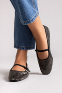 Xti 144700 Mary Janes with Strass - Black Suede - thefashionproject.gr - Xti Footwear