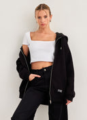 Ζακέτα φούτερ με κουκούλα Escape - Μαύρο - thefashionproject.gr - Escape