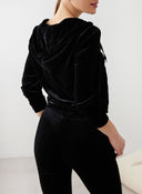 Ζακέτα velvet με κουκούλα PIECES 17147870