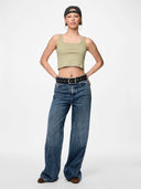 Ζώνη με τετράγωνο τοκά PIECES 17152939 - Μαύρο - thefashionproject.gr - PIECES