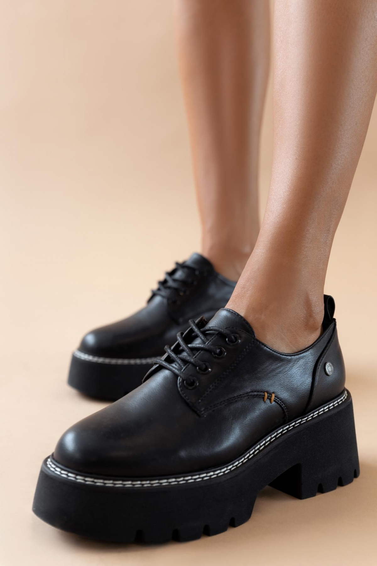 Refresh Oxfords flatform Refresh 172072 - Μαύρο